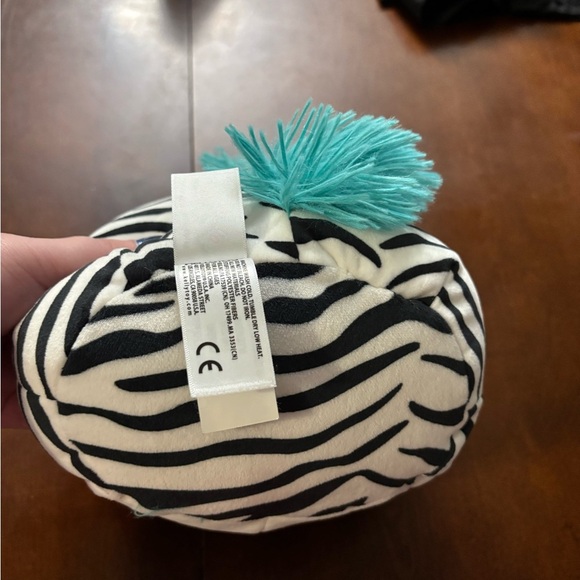 Zebra squishmallow with Teal Accents - Picture 3 of 7